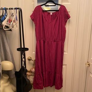 Old Navy Women's Burgundy Midi Dress